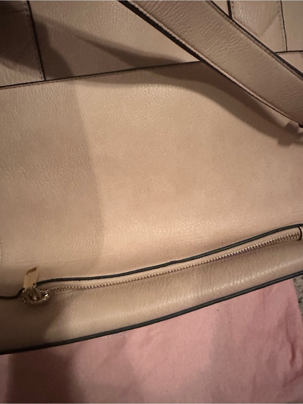 Poppy & Peonies Multitasker Pale Pink Pebbled Leather Tote Bag viral TikTok - Picture 7 of 9